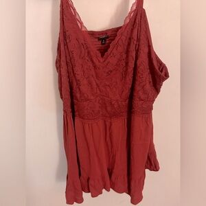 Torrid size 3 orange babydoll style cami.